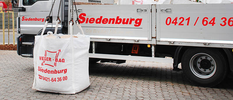 Das Big-Bag, auch Weser-Bag genannt ist die perfekte Lösung für kleine Umbaumaßnahmen oder großen Garten­schnitt.